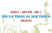Bài 3.6 trang 61 SGK Toán 6 tập 1 Kết nối tri thức
